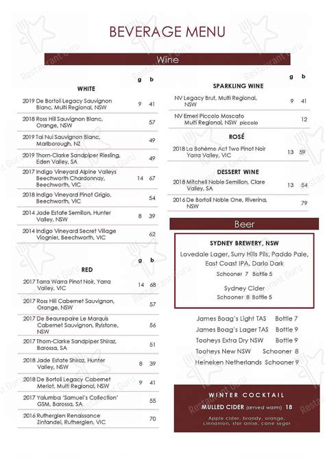 embers steakhouse menu|Embers Restaurant, Leura .